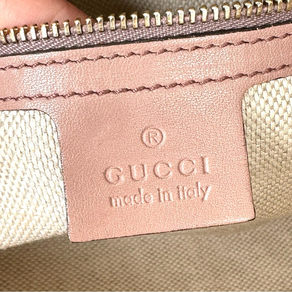 Gucci SoHo Small Tan Patent Leather Top Zip Chain Strap Tassel Shoulder Bag - Picture 13 of 17